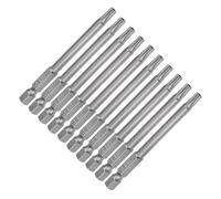 TA-VIGOR 10Pcs T25 Torx Head Screwdriver Bits 1/4 Inch Hex Shank, 75mm Long Magnetic Tamper Proof Star S2 Steel Security Torx Bits with Hole for Impact Driver Drill Bits Hand Tools