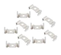 TA-VIGOR 10Pcs T4 Clips Bracket Hanger, Fluorescent Tube Light Fixture Holder Clamps for Integrated Tube Light Fixture LED Bulbs Ceiling Lamp to Prevent Sagging, Stainless Steel
