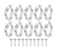 TA-VIGOR 10Pcs T8 Clips Bracket Hanger Fluorescent Tube Light Fixture Holder U Shape Clamps with Screws for LED Bulbs Ceiling Lamp to Prevent Sagging