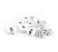 TA-VIGOR 10Pcs U Shape Shelf Support Pegs with Screw Slot Buckle, 6mm Plastic Shelf Support Pins, Glass Shelf Supports for Cupboard, Wardrobe Shelves Holder, White