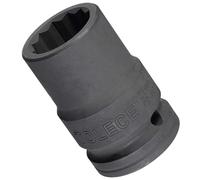 TA-VIGOR 12-Point Deep Impact Socket, 3/4-Inch Drive 21mm Metric Spindle Axle Nut Socket Driver Wrench, Durable CR-MO Steel 56mm Length Nut Impact Socket for Auto Repair Easy Removal