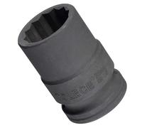 TA-VIGOR 12-Point Deep Impact Socket, 3/4-Inch Drive 25mm Metric Spindle Axle Nut Socket Driver Wrench, Durable CR-MO Steel 56mm Length Nut Impact Socket for Auto Repair Easy Removal