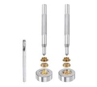 TA-VIGOR 120 Sets 12mm Leather Snap Fasteners Kit with 3 Tools and Storage Box, 6 Colours Metal Press Stud Buttons for Clothing, Bags, Hats, Jackets and DIY Sewing