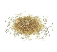 TA-VIGOR 1200Pcs Golden Glass Bugle Spacer Beads 7x2mm - Seed Beads for Jewellery Making, Bracelet, Necklace, Embroidery, DIY Craft Beading