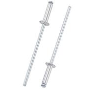 TA-VIGOR 120Pcs 2.4mm x 9mm Aluminium Blind Rivets, Open End Pop Rivets with Dome Head, Heavy Duty Pull Rivet for Metal Wood Plastic, Indoor Outdoor Fixings