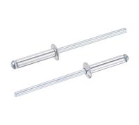 TA-VIGOR 120Pcs 3.2mm x 15mm Aluminium Blind Rivets, Open End Pop Rivets with Dome Head, Heavy Duty Pull Rivet for Metal Wood Plastic, Indoor Outdoor Fixings