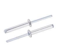 TA-VIGOR 120Pcs 5mm x 35mm Aluminium Blind Rivets, Open End Pop Rivets with Dome Head, Heavy Duty Pull Rivet for Metal Wood Plastic, Indoor Outdoor Fixings