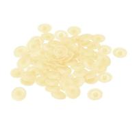 TA-VIGOR 120Pcs Screw Cap Covers, 11.8 x 3.3mm Plastic Screw Decorative Caps Cross Head Clip On Covers for Phillips Cam Lock Nut Self-Tapping Screw, Light Beige