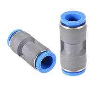 TA-VIGOR 12mm Straight Push Connectors, Pneumatic Connectors PE Tube Quick Connector, Straight Union Push Plastic Air Fitting, Quick Release Coupler for Air Compressor and Vacuum System, 2Pcs