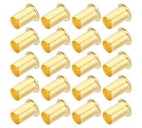 TA-VIGOR 12mm Tube OD Brass Compression Insert, 20PCS Brass Tube Insert Support Compression Sleeve Fitting Assortment Kit for Oil Water Air Pipe
