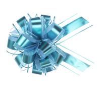TA-VIGOR 12Pcs 9 Inch Extra Large Pull Bows - Light Blue Metallic Organza Gift Wrapping Ribbon Bows for Weddings, Gift Baskets, Presents, Christmas, Valentine’s Day and Birthday Decorations