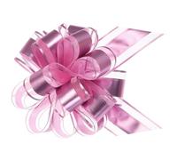 TA-VIGOR 12Pcs 9 Inch Extra Large Pull Bows, Pink Metallic Organza Gift Wrapping Ribbon Bows for Weddings, Gift Baskets, Presents, Christmas, Valentine’s Day and Birthday Decorations