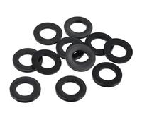 TA-VIGOR 12Pcs Black Nylon Flat Washers, M16 x 30mm x 3mm, Insulating O-Ring Gaskets, Tap Sealing Spacer for Faucet, Pipe, Water Hose - Durable Round Seal Washers