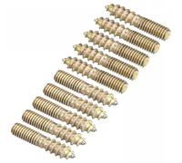 TA-VIGOR 12Pcs Hanger Bolts, M4x20mm Double Headed Bolts Self Tapping Screw, Double Ended Dowel Screws for Wood Joint Furniture