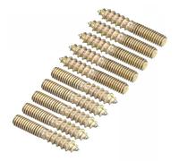 TA-VIGOR 12Pcs Hanger Bolts, M4x25mm Double Headed Bolts Self Tapping Screw, Double Ended Dowel Screws for Wood Joint Furniture