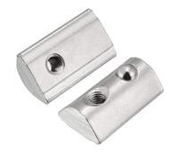 TA-VIGOR 12Pcs M4 Roll-in Spring T Nuts, Carbon Steel T-Slot Nuts for 4040 Series Aluminium Extrusion Profiles with 6mm Groove, Nickel-Plated Elastic Ball Nut