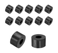 TA-VIGOR 12pcs Rubber Spacers 25mm OD x 10mm ID x 15mm Height - Anti-Vibration Rubber Blocks and Pads for Home, Car, Appliances - Shock Absorbing, Noise Reducing, Anti-Skid Washers