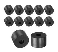 TA-VIGOR 12Pcs Rubber Spacers 30 mm OD 10 mm ID 20 mm Height - Round Anti-Vibration Rubber Bushings, Thick Isolation Washers and Damping Pads for Furniture and Industrial Equipment