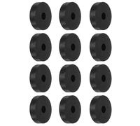 TA-VIGOR 12Pcs Rubber Spacers 40mm OD 10mm ID 10mm Thick - Neoprene Anti-Vibration Pads and Rubber Washers for Cars, Boats, Furniture, Appliances and Industrial Equipment, Black