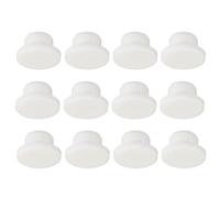TA-VIGOR 12Pcs Silicone Hole Plugs, 15mm Diameter Hole Stoppers, Soft Flexible Rubber Panel Seal Cover Flush Type Panel Round for Kitchen Rubber Bulkheads Waterproof Sealing Plugs, White