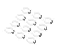 TA-VIGOR 12Pcs T12 U Clips Holder Bracket for LED Light Bulb Mounting Bracket Support Stainless Steel Fluorescent Tube Holder Pipe Clamps Spring Holder Tool Clips to Prevent Sagging, White