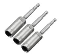 TA-VIGOR 13mm Nut Setter Driver Bit Magnetic, 100mm Quick-Change 3Pcs | 1/4" Hex 6-Point Socket Bit, CR-V Steel With Phosphated Finish For Power Drills, Impact Drivers, Roofing and Furniture