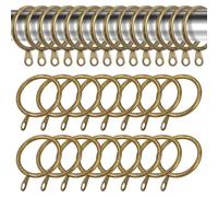 TA-VIGOR 14Pcs Metal Curtain Rings, 45mm Internal Diameter Drapery Ring, Drape Sliding Eyelet Rings Hanging Rings for Curtain Poles Drapery Pole Antique Bronze