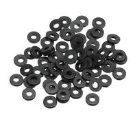 TA-VIGOR 150Pcs Black Nylon Flat Washers, M2 x 5mm x 1mm, Insulating O-Ring Gaskets, Tap Sealing Spacer for Faucet, Pipe, Water Hose - Durable Round Seal Washers