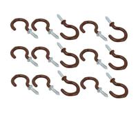 TA-VIGOR 15pcs 1 Inch Cup Ceiling Hooks, Plastic Coated Screw in Open Cup Hooks Hangers for Kitchen, Wall, Cabinet, Living Rooms, Offices & Outdoors Items