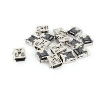 TA-VIGOR 15PCS 5-Pin Type B SMT Surface Mounted Devices Mini USB Female Socket Jack Connector (Pack of 15)