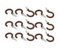 TA-VIGOR 15pcs 7/8 Inch Cup Ceiling Hooks, Plastic Coated Screw in Open Cup Hooks Hangers for Kitchen, Wall, Cabinet, Living Rooms, Offices & Outdoors Items