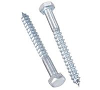 TA-VIGOR 15Pcs Coach Screws, M8 x 80mm Hex Head Lag Bolts, Carbon Steel Zinc Plated Sleeper Concrete Wood Screw Hexagon Lag Half Thread Self-Tapping Bolts for Outdoor Use in Decking, Fencing