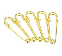 TA-VIGOR 15Pcs Large Safety Pins, 15mm Strong Extra Sturdy Bulk Blanket Pin, Heavy Duty Metal Sewing Pins for Clothes Blankets Crafts Skirts Mattress Tablecloth Thick Fabric Leather,Gold