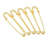 TA-VIGOR 15Pcs Large Safety Pins, 22mm Strong Extra Sturdy Bulk Blanket Pin, Heavy Duty Metal Sewing Pins for Clothes Blankets Crafts Skirts Mattress Tablecloth Thick Fabric Leather,Gold