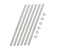 TA-VIGOR 15Pcs M3 x 250mm Fully Threaded Rod, 304 Stainless Steel Studding Rod Bar, Right Hand Threads Rods with 15Pcs Hex Nuts for Anchor Bolts, Clamps, Hangers and U-Bolts