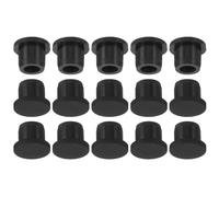 TA-VIGOR 15Pcs Silicone Hole Plugs, 12mm Diameter Hole Stoppers, Soft Flexible Rubber Panel Seal Cover Flush Type Panel Round for Kitchen Rubber Bulkheads Waterproof Sealing Plugs, Black
