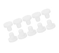 TA-VIGOR 15Pcs Silicone Hole Plugs, 7mm Diameter Rubber Round Hole Stoppers, Solid Soft Flexible Pipe Test Tube Stoppers for Kitchen Rubber Bulkheads Waterproof Sealing Plugs, White
