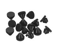 TA-VIGOR 15Pcs Silicone Snap in Locking Hole Plugs, Rubber Panel Seal Cover Flush Type Panel Round for 9-10mm Hole, Hole Stoppers for Kitchen Rubber Bulkheads Waterproof Sealing Plugs, Black