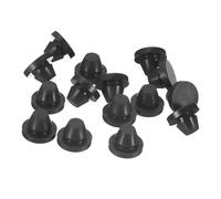 TA-VIGOR 15Pcs Silicone Snap in Locking Hole Plugs, Rubber Panel Seal Cover Flush Type Panel Round for 8-8.5mm Hole, Hole Stoppers for Kitchen Rubber Bulkheads Waterproof Sealing Plugs, Black