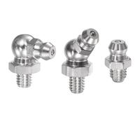 TA-VIGOR 15Pcs Straight and Angled Grease Nipples Fitting, M6 x 1mm Metric Thread 304 Stainless Steel Straight 90 Degree 45 Degree Hydraulic Grease Fitting Accessories