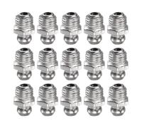 TA-VIGOR 15Pcs Straight Grease Nipples Fitting, M8 x 1mm Metric Thread Nickel-Plated Iron Hydraulic Grease Fitting Accessories for Automotive, Agricultural & Industrial Machinery
