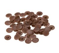 TA-VIGOR 160Pcs Screw Cap Covers, 17 x 4mm Plastic Screw Decorative Caps Cross Head Clip On Covers for Phillips Cam Lock Nut Self-Tapping Screw, Dark Brown