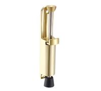 TA-VIGOR 162mm/6.38" Spring Loaded Kickdown Door Stopper with Non-Slip Rubber Foot, Foot Pedal Door Stop Holder No-Bend Operation for Rooms, Front Doors, Patios, Garages, Offices (Gold)