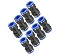 TA-VIGOR 16mm Push to Connect Fittings, 5/8" OD Air Line Quick Connectors, Straight Tube Fittings, Pneumatic Air Hose Connectors Kit, Plastic Push-to-Connect Air Fittings, 8Pcs