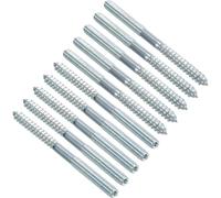 TA-VIGOR 16Pcs Hanger Bolts, M6x90mm Double Headed Bolts Self Tapping Screw, Double Ended Dowel Screws for Wood Joint Furniture