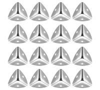 TA-VIGOR 16Pcs Metal Corner Protectors, 25 x 25 x 25mm Edge Guard Decorative Corner Bracket, Silver Angle Brace Cover for Tables Chests Suitcase Jewelry Box, with 48Pcs Screws