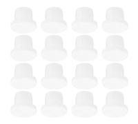 TA-VIGOR 16Pcs Silicone Hole Plugs, 10mm Diameter Hole Stoppers, Soft Flexible Rubber Panel Seal Cover Flush Type Panel Round for Kitchen Rubber Bulkheads Waterproof Sealing Plugs, White