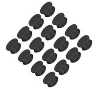 TA-VIGOR 16Pcs Silicone Snap in Locking Hole Plugs, 16mm Diameter Hole Stoppers, Rubber Panel Seal Cover Flush Type Panel Round for Kitchen Rubber Bulkheads Waterproof Sealing Plugs, Black