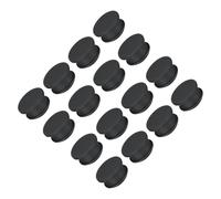 TA-VIGOR 16Pcs Silicone Snap in Locking Hole Plugs, 18mm Diameter Hole Stoppers, Rubber Panel Seal Cover Flush Type Panel Round for Kitchen Rubber Bulkheads Waterproof Sealing Plugs, Black