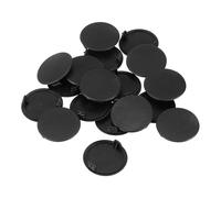 TA-VIGOR 18 Pcs Hinge Hole Covers Caps, 35mm / 1.38" Plastic Hinge Hole Filler Caps, Round Concealed Blanking Cover Cap for Kitchen Cabinets, Black